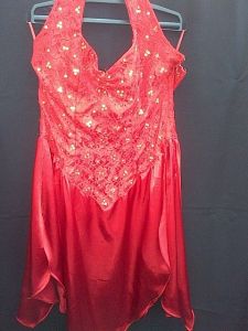 Adult Female Costumes to Hire - Red sequin dress